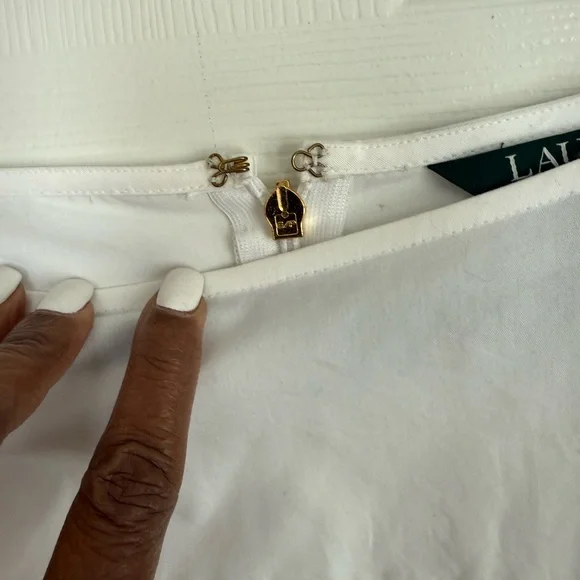 Lauren Ralph Lauren Elegant White Blouse - Picture 3 of 4